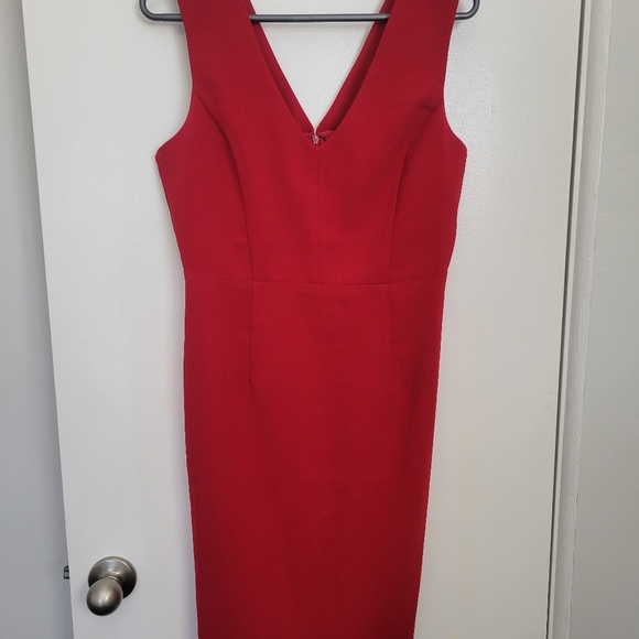 Red Knee Length Dress Size M - Picture 1 of 3
